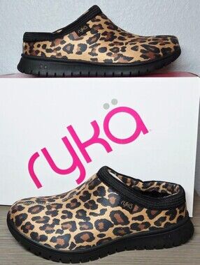 Ryka Stellar Slip‑On Cheetah Print Lightweight Comfort Shoes Size 5 Women NEW